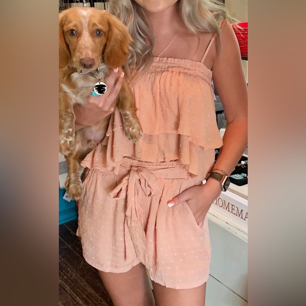 2 Piece Matching Set, Peach Size Small - image 1